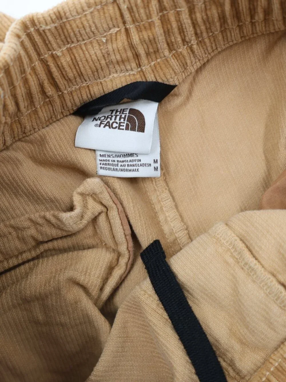 The North Face Pants Mens Medium Corduroy Cargo Elastic Waist High Rise Brown